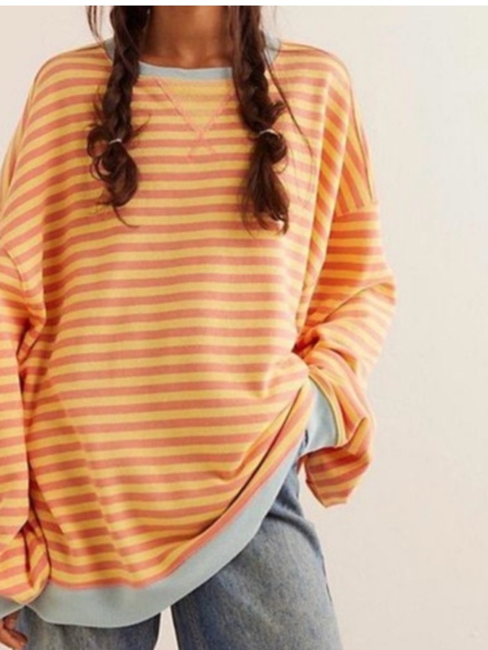 Free People Stripe Sweatshirt